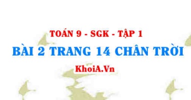 Bài 2 trang 14 Toán 9 Chân trời sáng tạo Tập 1